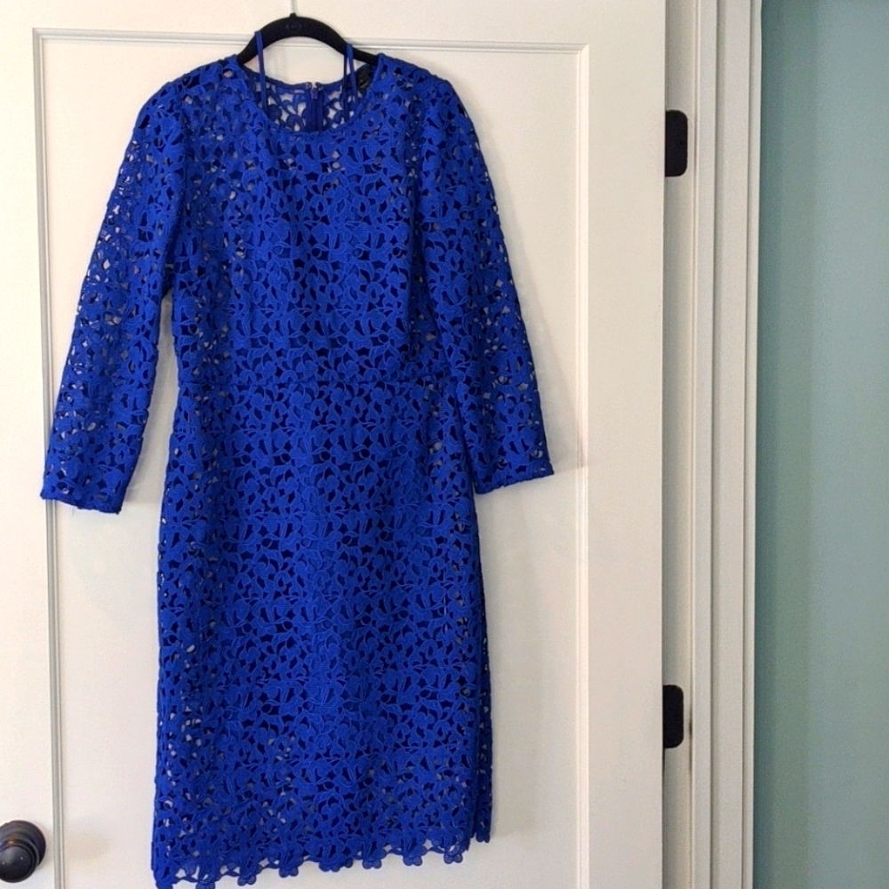 JCrew Blue Lace dress